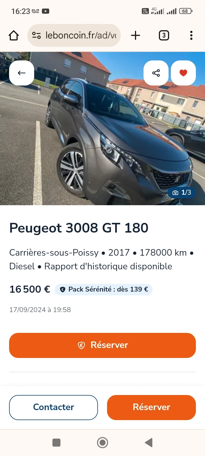 Peugeot 3008  GT* LED* XENON* PANORAMIC , снимка 10 - Автомобили и джипове - 47464735