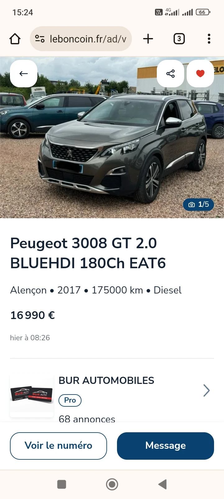 Peugeot 3008  GT* LED* XENON* PANORAMIC , снимка 11 - Автомобили и джипове - 47464735