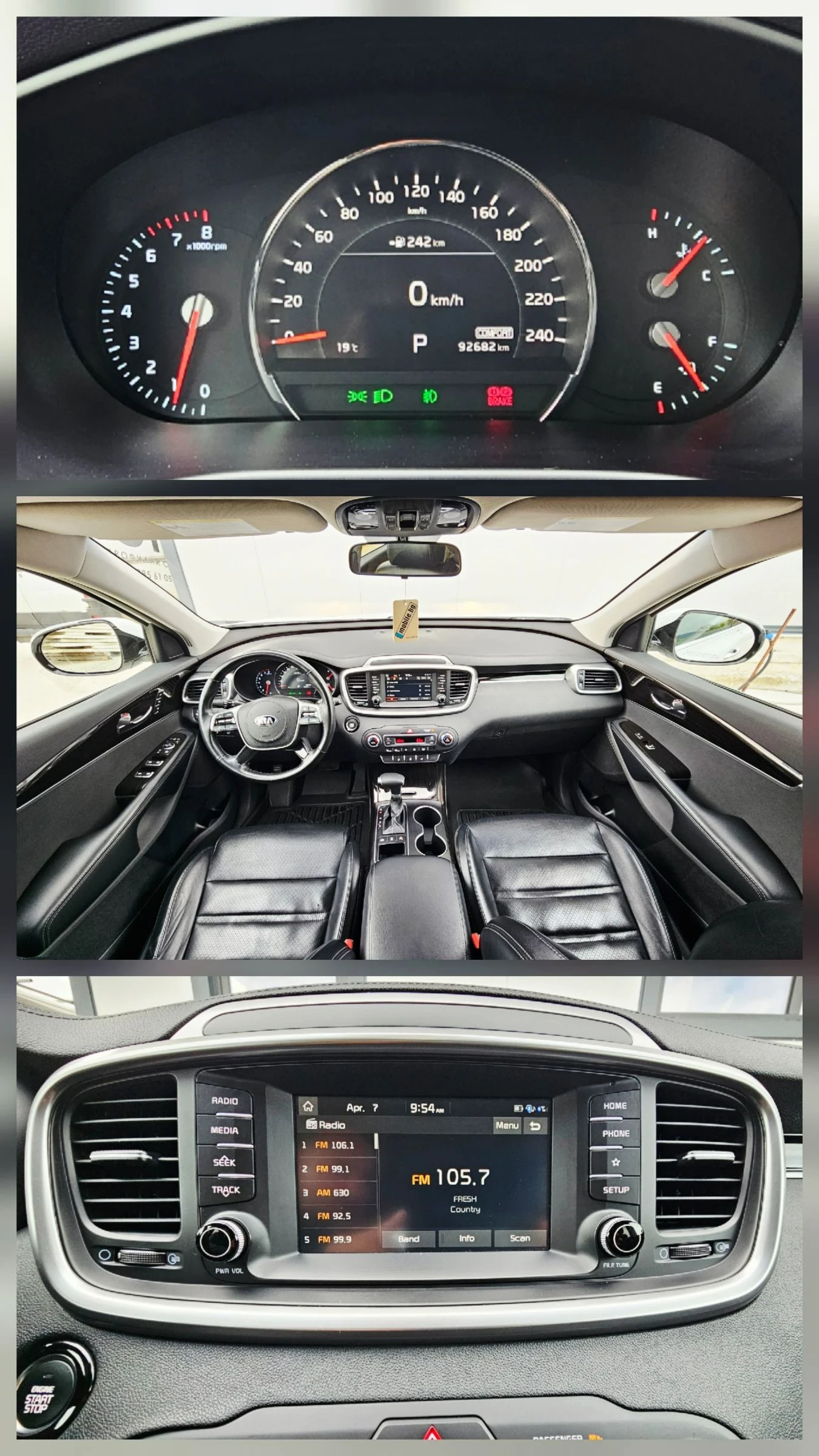 Kia Sorento 3.3 EX V6 AWD 295к.с 8ск. Камера Панорама, снимка 10 - Автомобили и джипове - 54126317