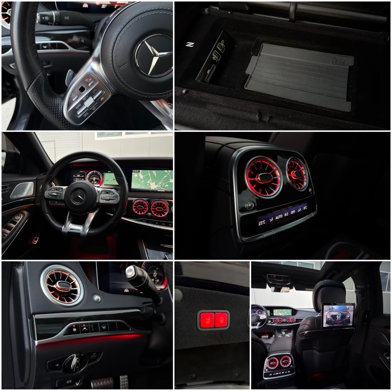 Mercedes-Benz S 350 FACE/9G-TRONIC/PANORAMA/HEADUP/3xTV/DISTRONIC+ , снимка 14 - Автомобили и джипове - 54782356