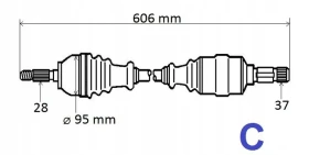 Полуоска PEUGEOT 308 II 2.0HDI AUTOMATIC 150PS/180PS 2013- LH 9804894680/1610276180, снимка 2