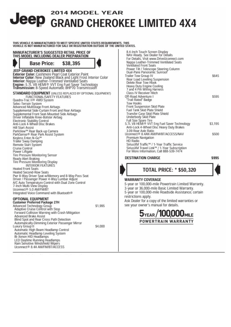 Jeep Grand cherokee Limited+ , снимка 17 - Автомобили и джипове - 54013581