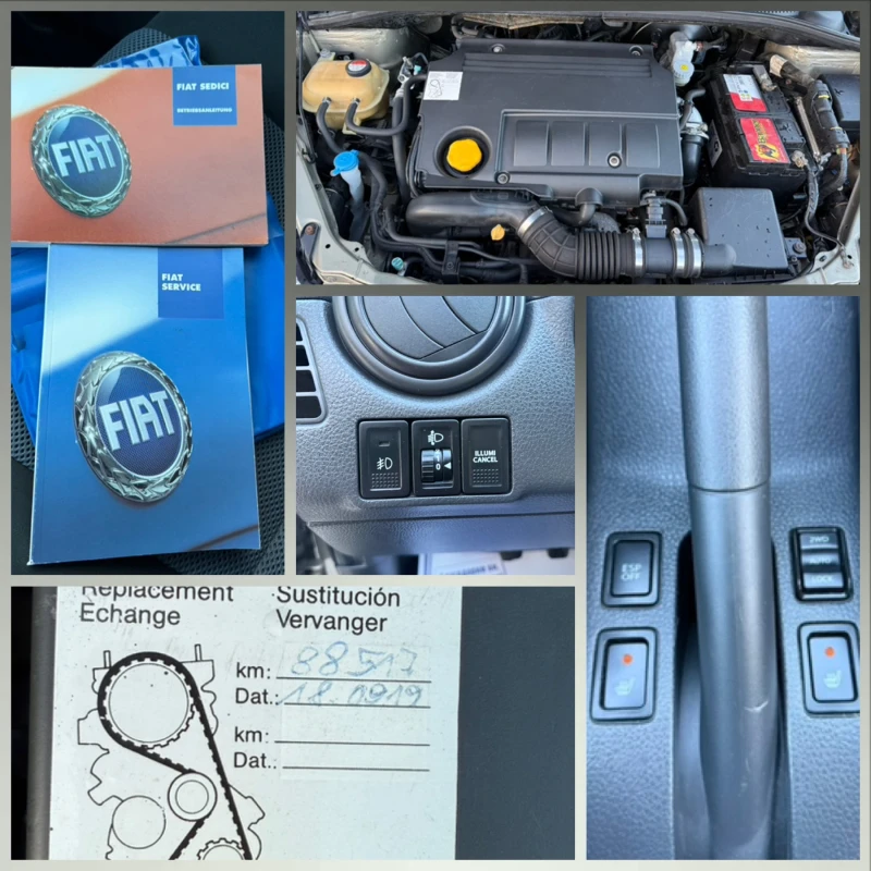 Fiat Sedici 1.9d 4X4 , снимка 15 - Автомобили и джипове - 52742758