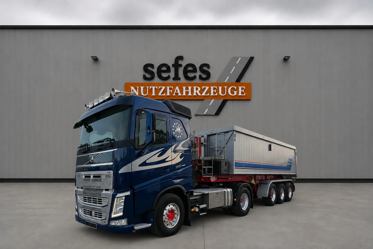Volvo Fh 500 Eur6 + Mulde Komplett Zug