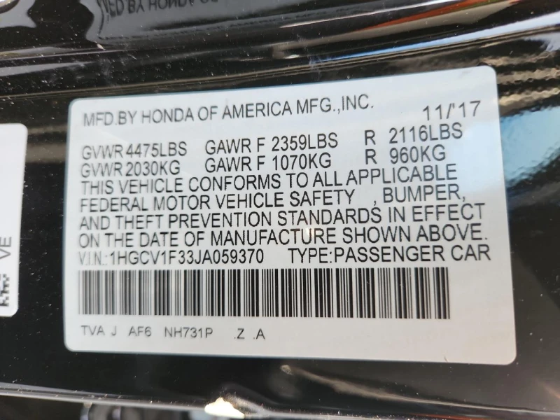 Honda Accord 1.5l Sport, снимка 12 - Автомобили и джипове - 53392064