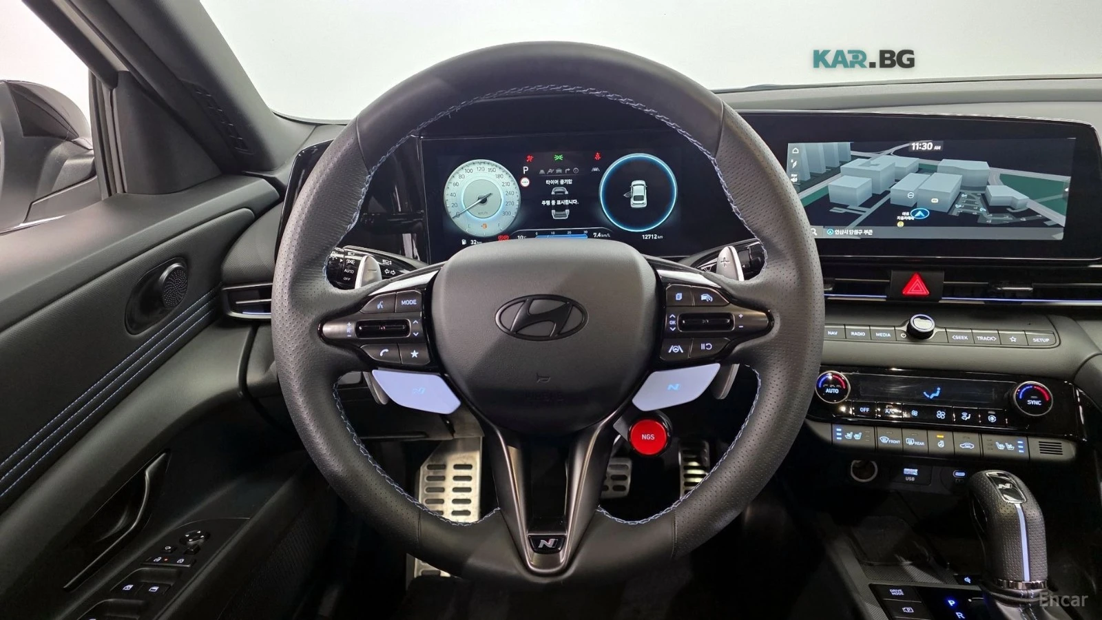 Hyundai Elantra 2.0N* N DCT PACKAGE* КОЖА* ОБДУХВ* НАВИ* , снимка 13 - Автомобили и джипове - 55209650