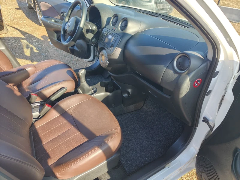 Nissan Micra 1.2 кожа навигация евро 5 , снимка 17 - Автомобили и джипове - 48614560