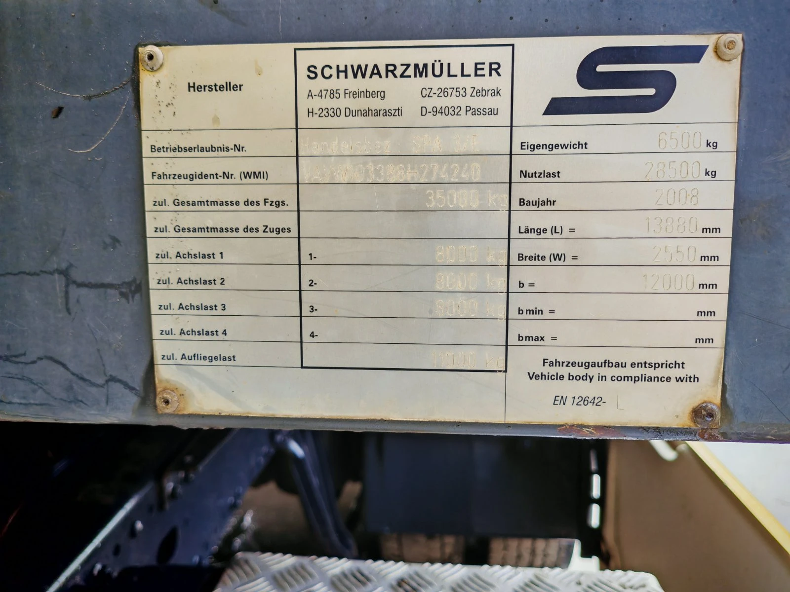 Полуремарке Schwarzmuller SPA 3 E, снимка 11 - Ремаркета - 56612714