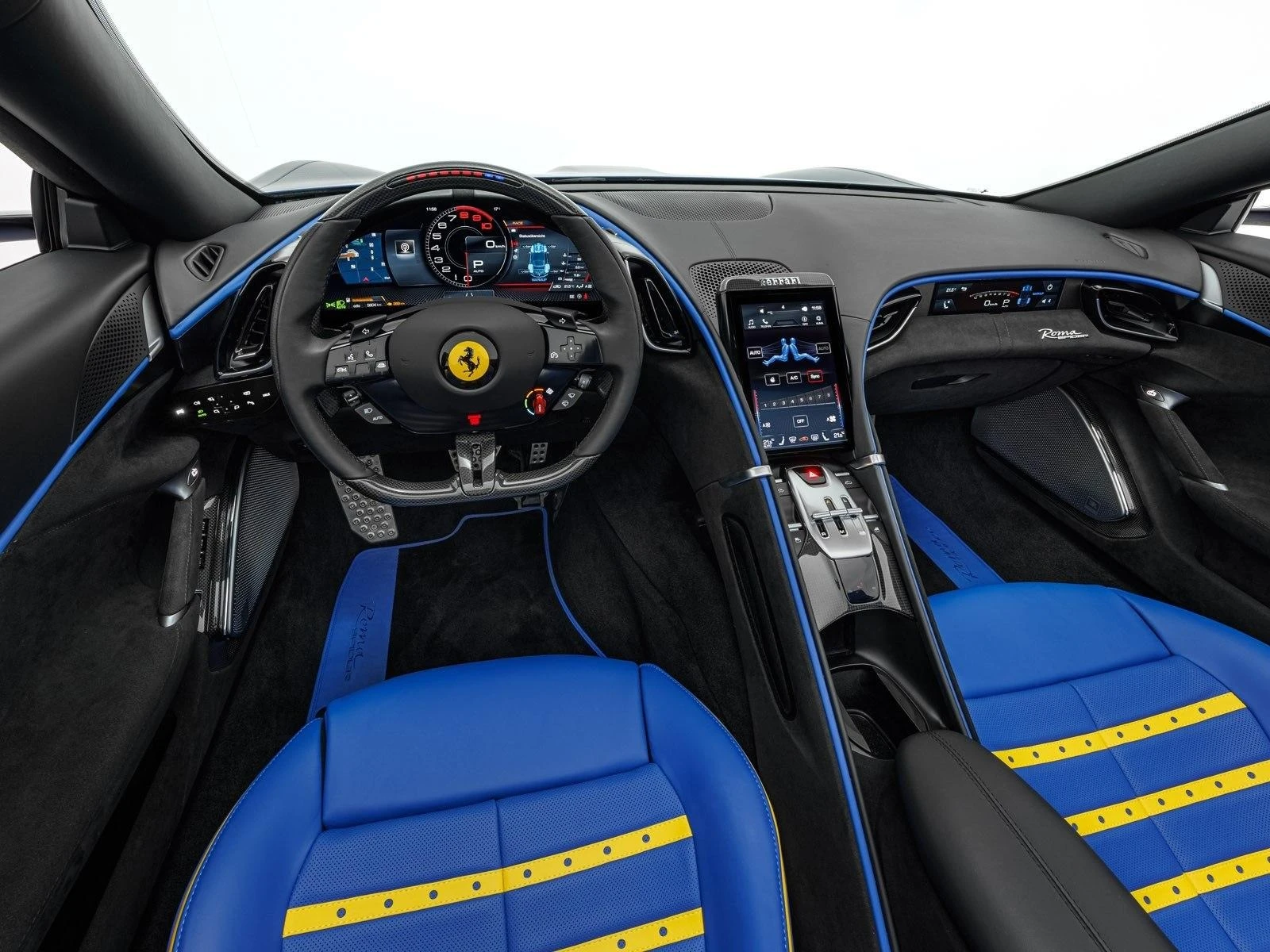 Ferrari Roma SPIDER/CARBON/CERAMIC/JBL/BLU ELETTRICO OPACO, снимка 12 - Автомобили и джипове - 53816169
