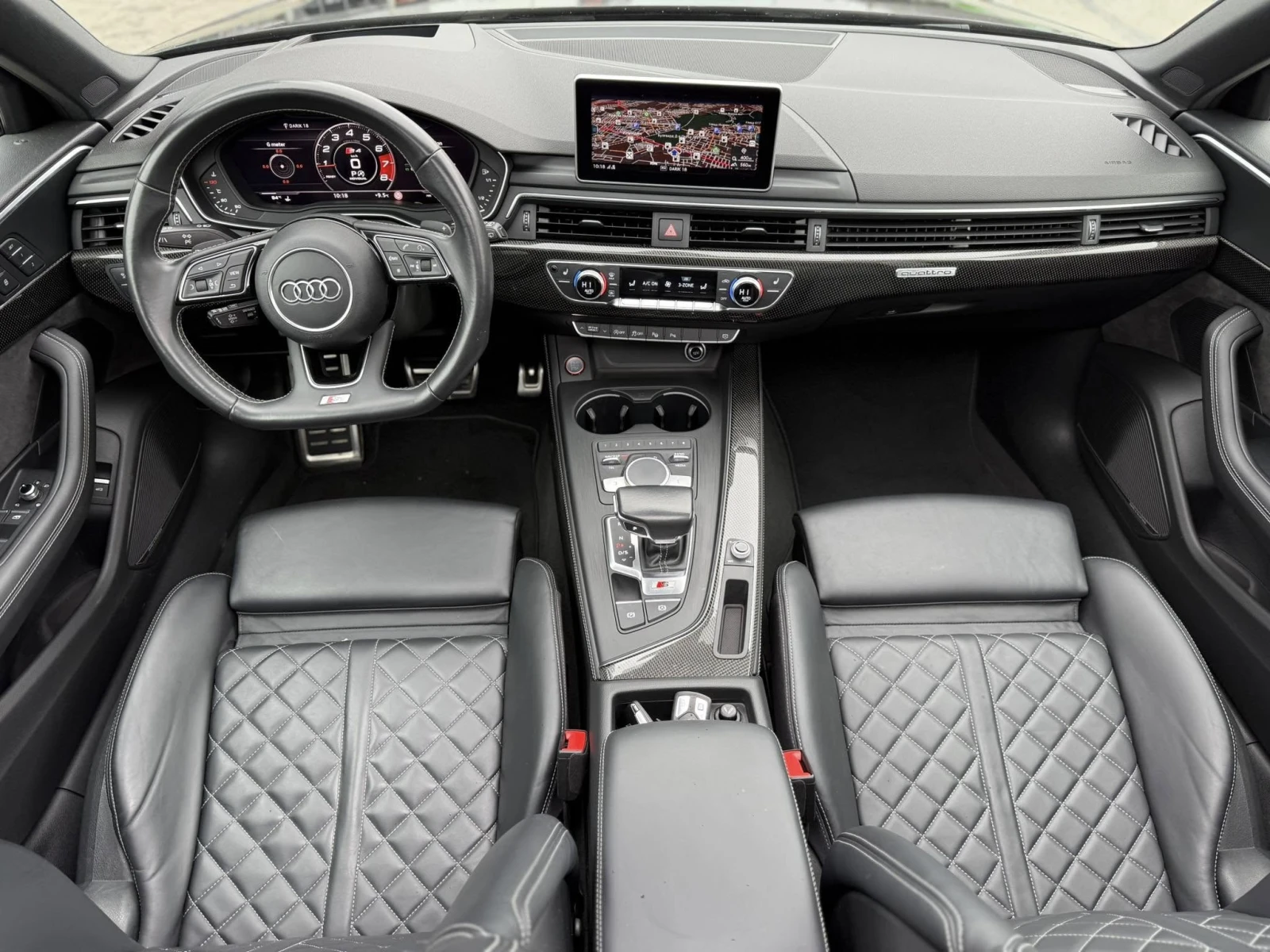 Audi S4 3.0TFSI, Black Edition, B&O, Ambient, 360, Matrix, снимка 14 - Автомобили и джипове - 54030687