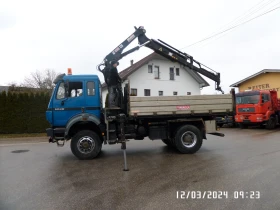 Mercedes-Benz 1838 4x4 Тристранен самосвал с кран , снимка 1