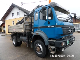 Mercedes-Benz 1838 4x4 Тристранен самосвал с кран , снимка 2