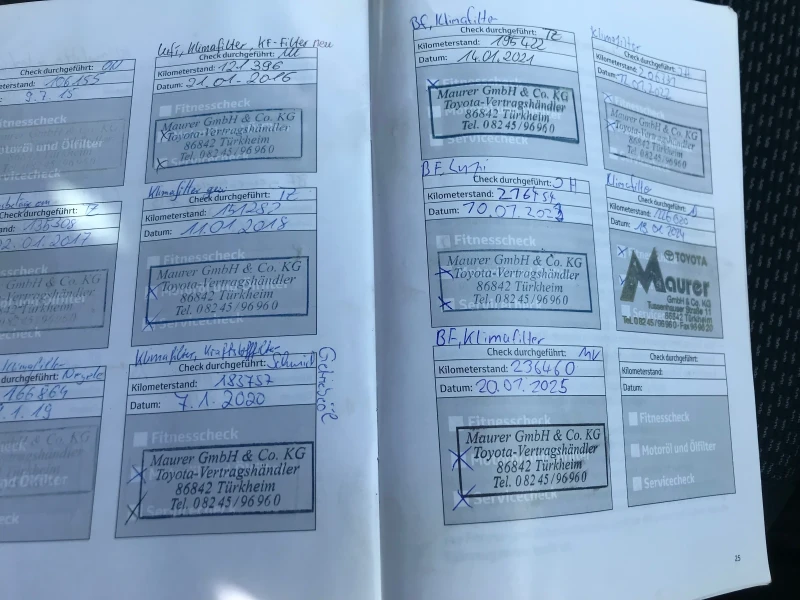 Toyota Auris 2.0D D4D сервизна история , снимка 10 - Автомобили и джипове - 53401545