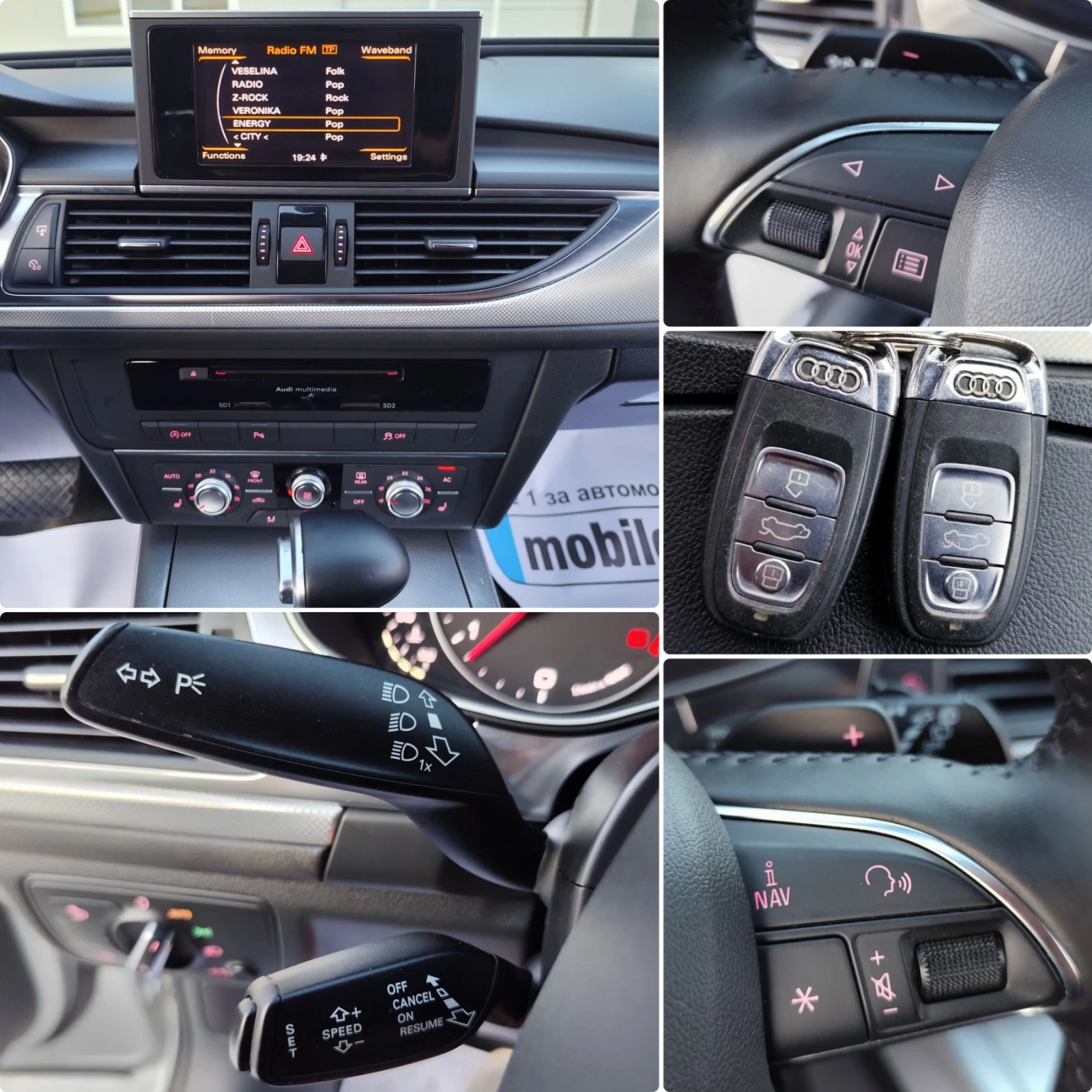 Audi A6 3.0TDI-QUATTRO-S-LINE-LED-NAVI-F1-ВОЛАН-BOSE, снимка 16 - Автомобили и джипове - 55667030