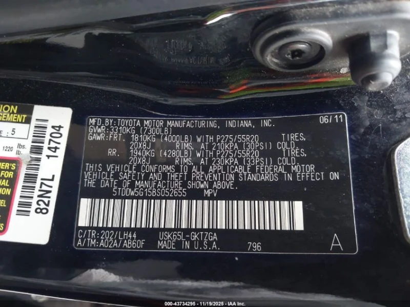 Toyota Sequoia 5.7l Platinum 5.7L V8, снимка 9 - Автомобили и джипове - 53238245