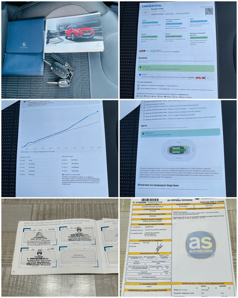 Peugeot 2008 1.6 Blue-HDi Facelift EURO6* Кожа* Сервизна книжка, снимка 14 - Автомобили и джипове - 52776743