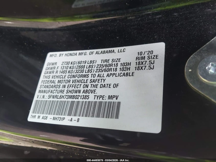 Honda Odyssey 3.5l Ex-L, снимка 9 - Автомобили и джипове - 53865252