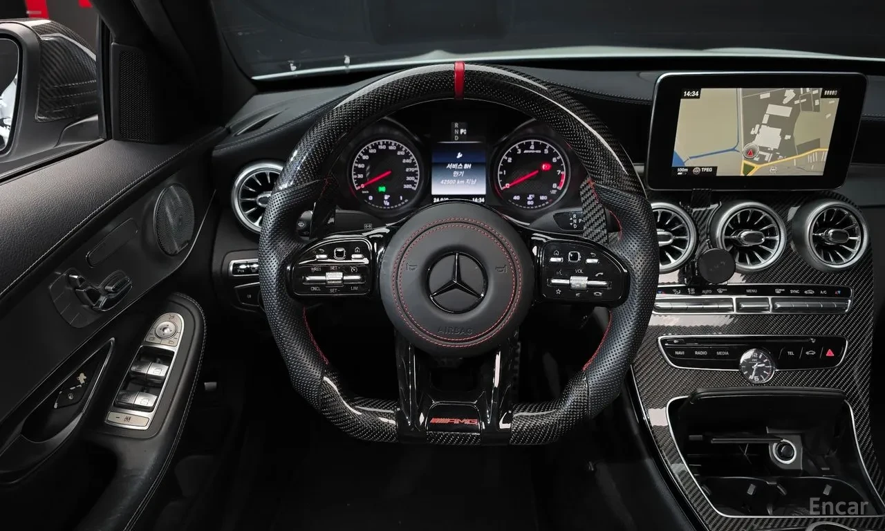 Mercedes-Benz C 63 AMG P ZERO| CARBON| 360| HEADS UP, снимка 9 - Автомобили и джипове - 55589611