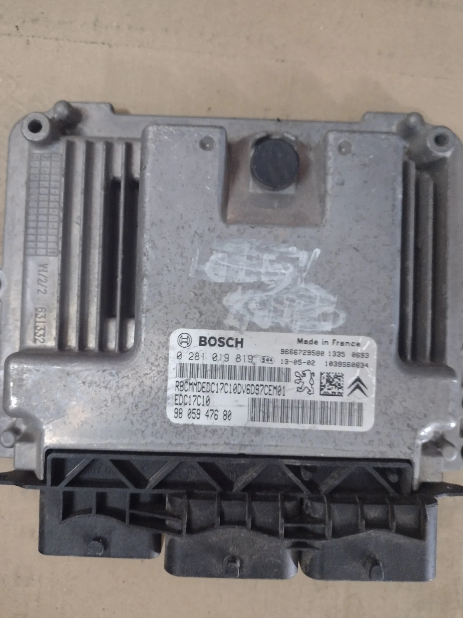 9805947680  EDC17C10   �������� �������� PEUGEOT, CITROEN 1.6 HDI  Bosch  0 281 019 819 | Mobile.bg � ����������� 1