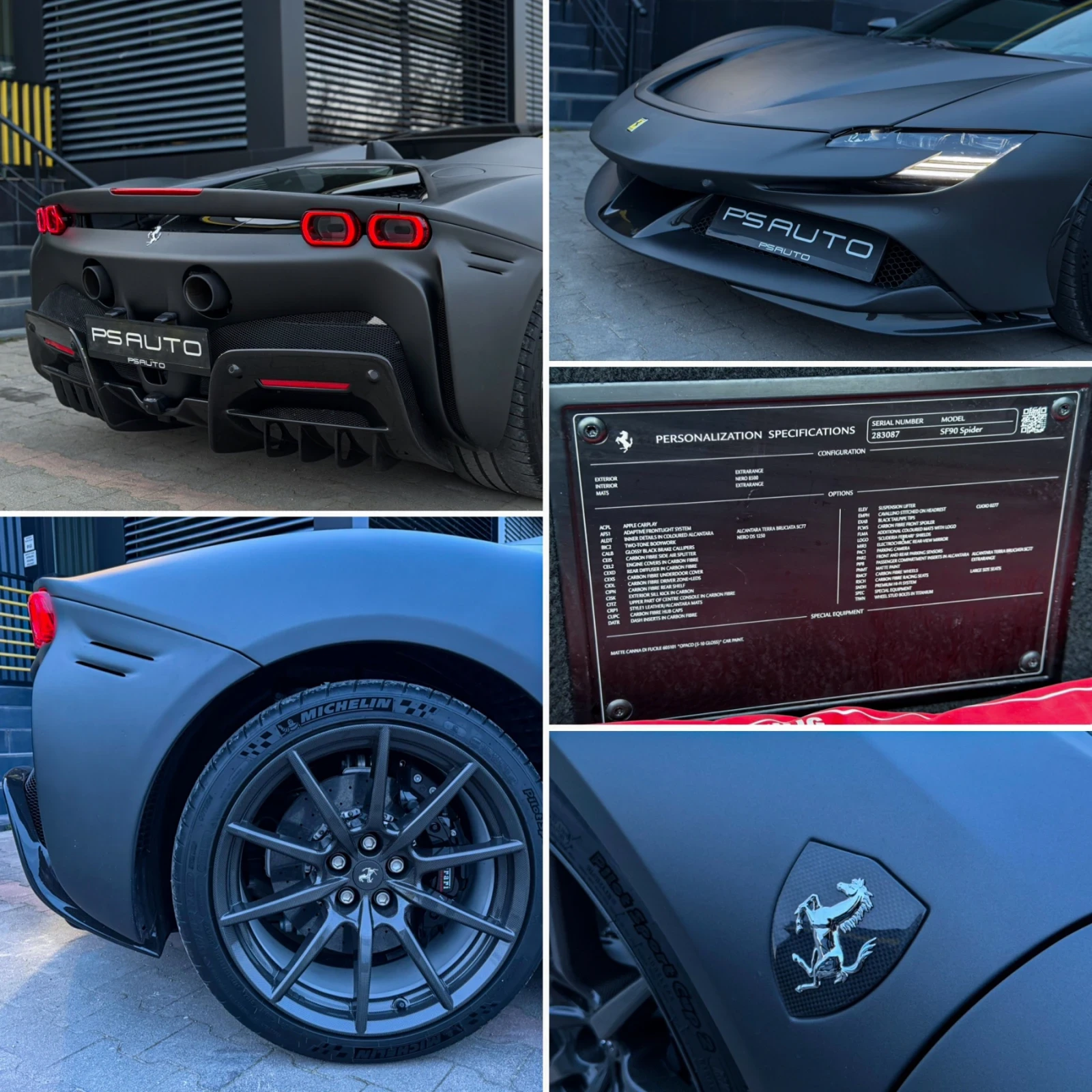 Ferrari SF 90 Spider / CARBON WHEELS / Canna di Fucile Opaco, снимка 8 - Автомобили и джипове - 53927708