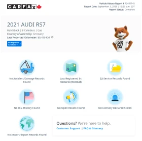 Audi Rs7 CARFAX НАЛИЧЕН | 2021 | 85 594 км | Auto.bg — изображение 14