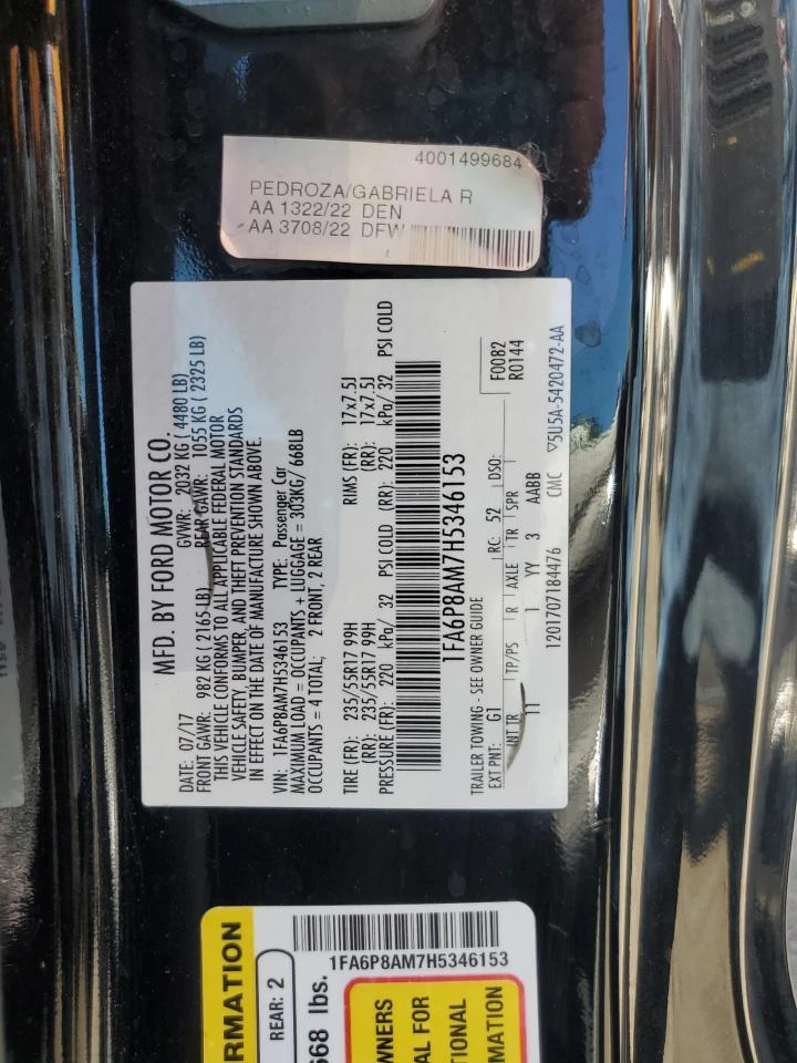 Ford Mustang 3.7l, снимка 12 - Автомобили и джипове - 53600487