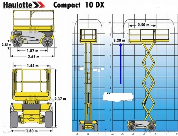 Автовишка Друга марка HAULOTTE COMPACT 10DX  4x4, снимка 16 - Индустриална техника - 49219017