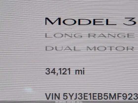 Tesla Model 3 AWD* LONG* RANGE* DUAL* MOTOR* ПАНО* ПОДГРЕВ* , снимка 14
