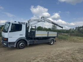 Mercedes-Benz Atego Тристранен самосвал + Кран, снимка 1