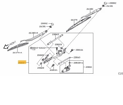 Механизъм предни чистачки NISSAN PRIMERA P12 2002-   28800AU310 / 28800AU31A, снимка 1 - Части - 39300803