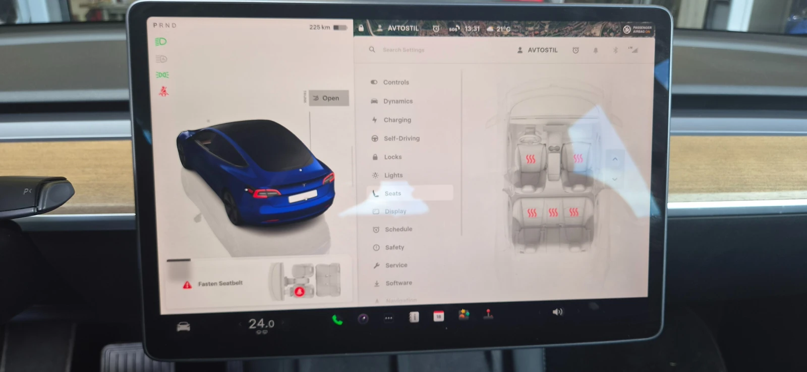 Tesla Model 3 Dual Motor AWD 2023г. ; 42983км. Face с термопомпа, снимка 15 - Автомобили и джипове - 54595942
