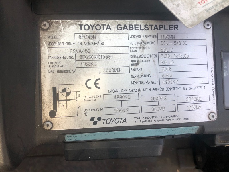 Мотокар Toyota Газокар, снимка 14 - Индустриална техника - 44494287