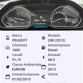 Peugeot 208 1.6e-HDI/92k.c/ACC/ПАНОРАМА/NAVI/БЛУТУТ/EURO5B/ТОП, снимка 12