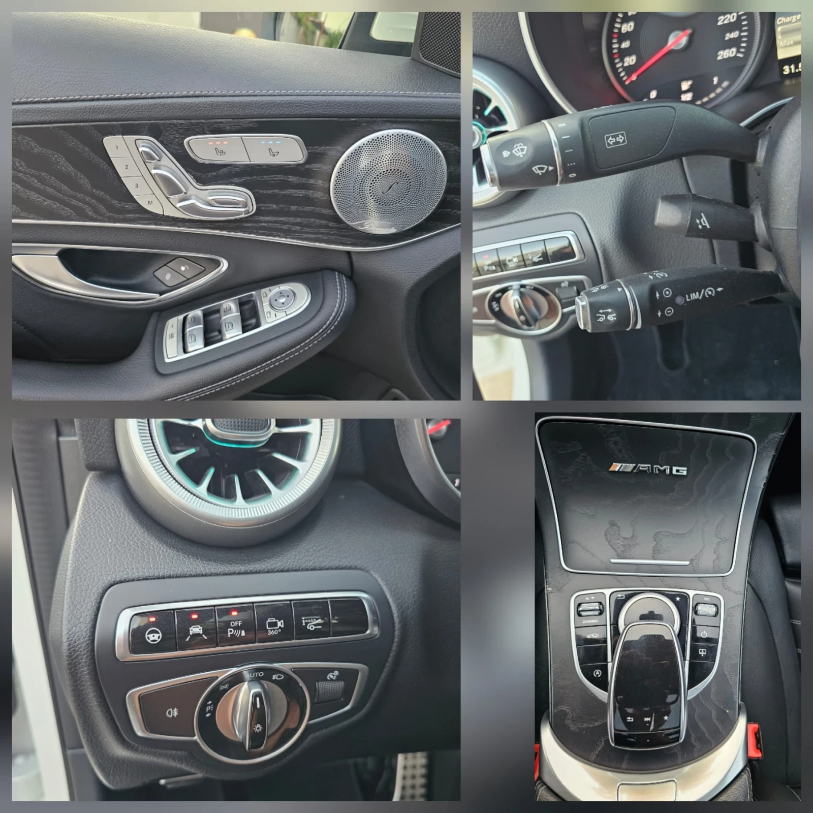 Mercedes-Benz C 250 4MATIC/AMG Line/AIRMATIC/Burmester/Panorama/360cam, снимка 14 - Автомобили и джипове - 55184946