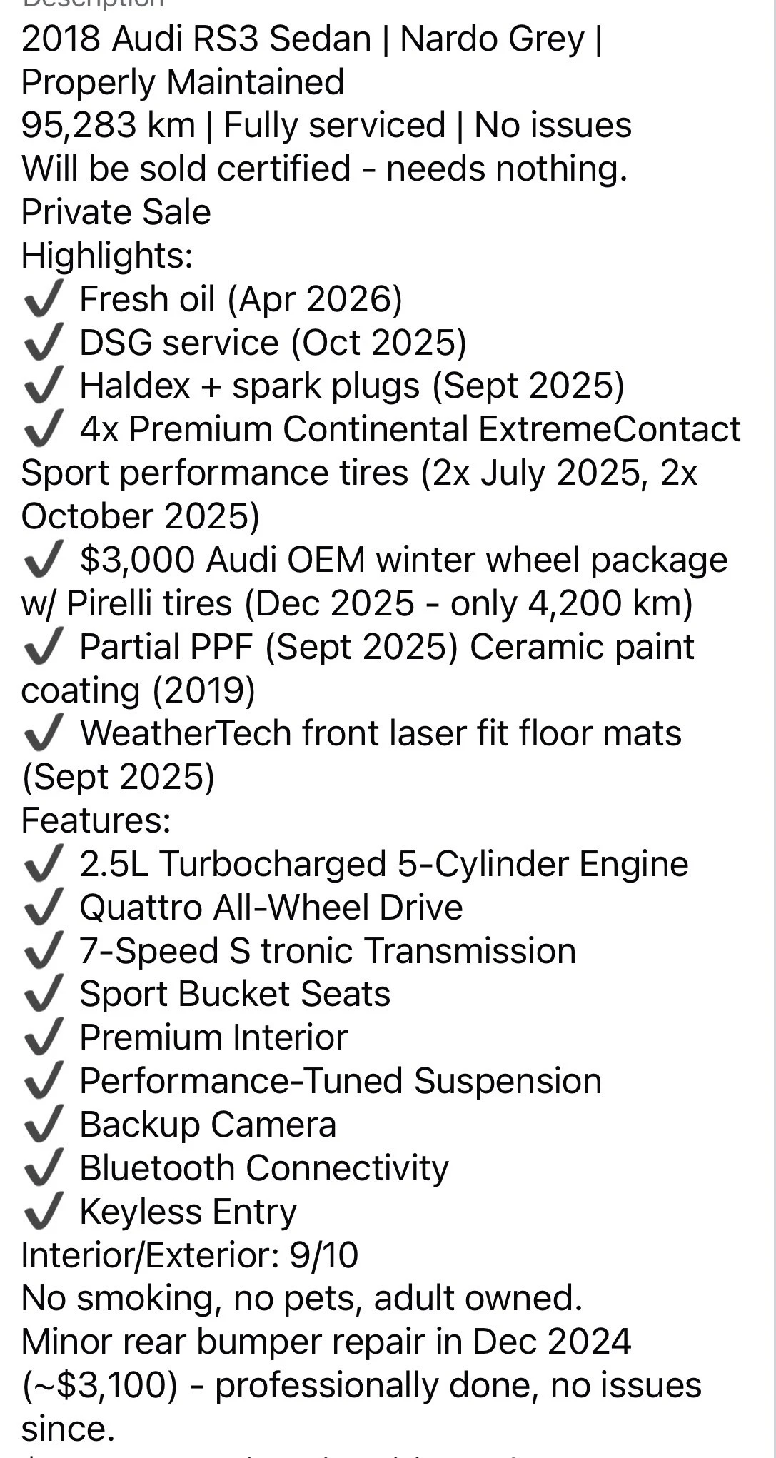 Audi Rs3 DAZA* ПОДГРЕВ* KEYLESS* 360, снимка 12 - Автомобили и джипове - 54460221
