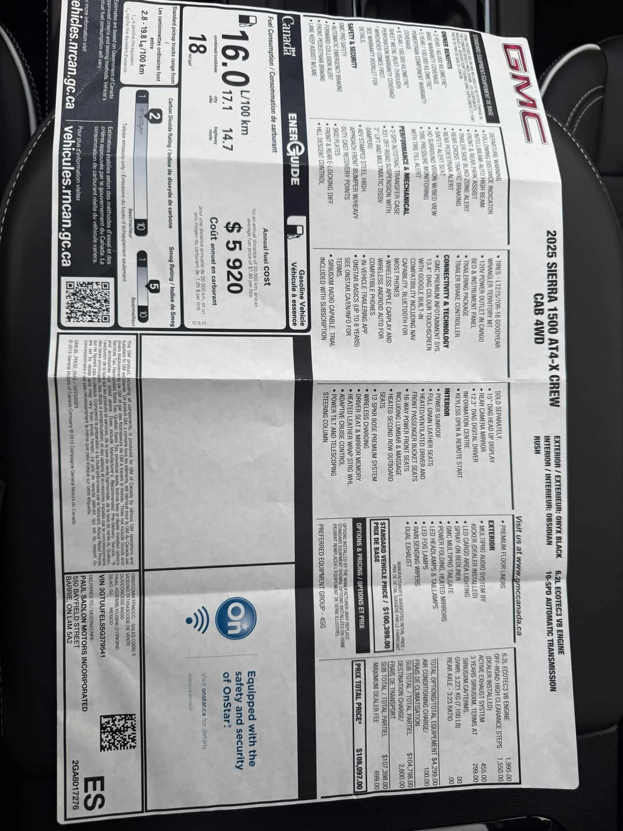 Gmc Sierra * AT4X * CARFAX * ОБДУХВАНЕ * KEYLESS * ПАНО, снимка 13 - Автомобили и джипове - 53970879