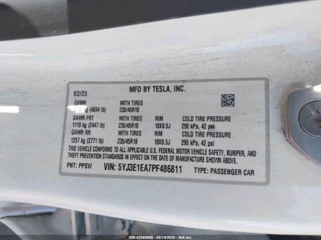 Tesla Model 3 TESLA MODEL 3 REAR-WHEEL DRIVE - изображение 8