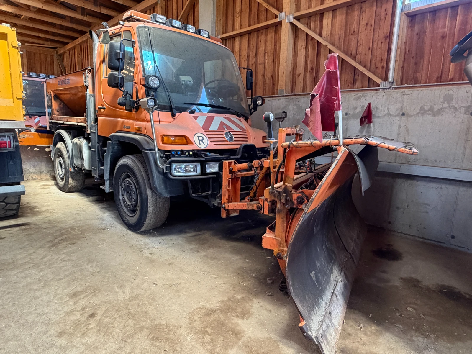 Mercedes-Benz UNIMOG U400, Комплект с Гребло и Песакар, ВНОС, , , 
