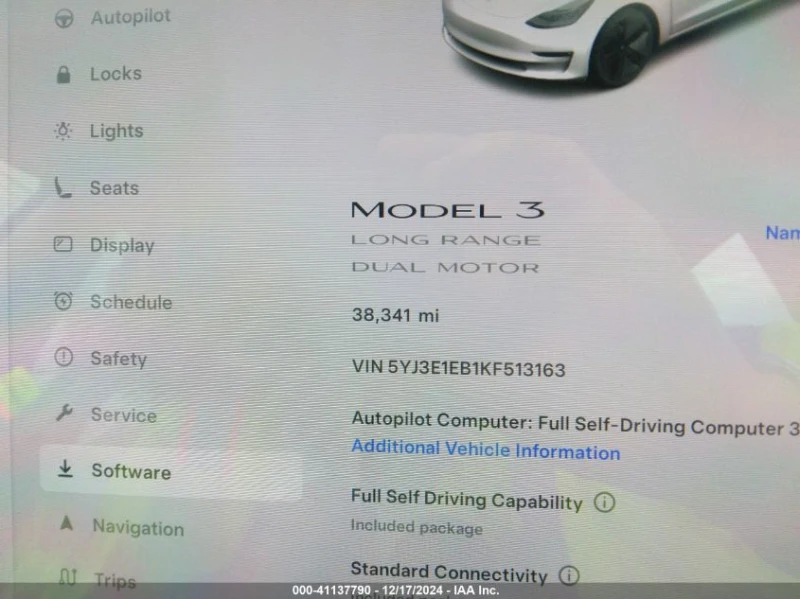 Tesla Model 3 U  U UX All Wheel Drive, снимка 14 - Автомобили и джипове - 48759348