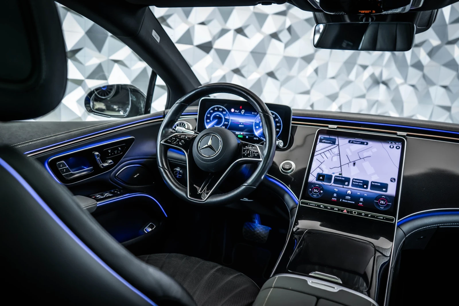 Mercedes-Benz EQS 450+ Night* ElectricArt* Distronic* Pano, снимка 14 - Автомобили и джипове - 54023323