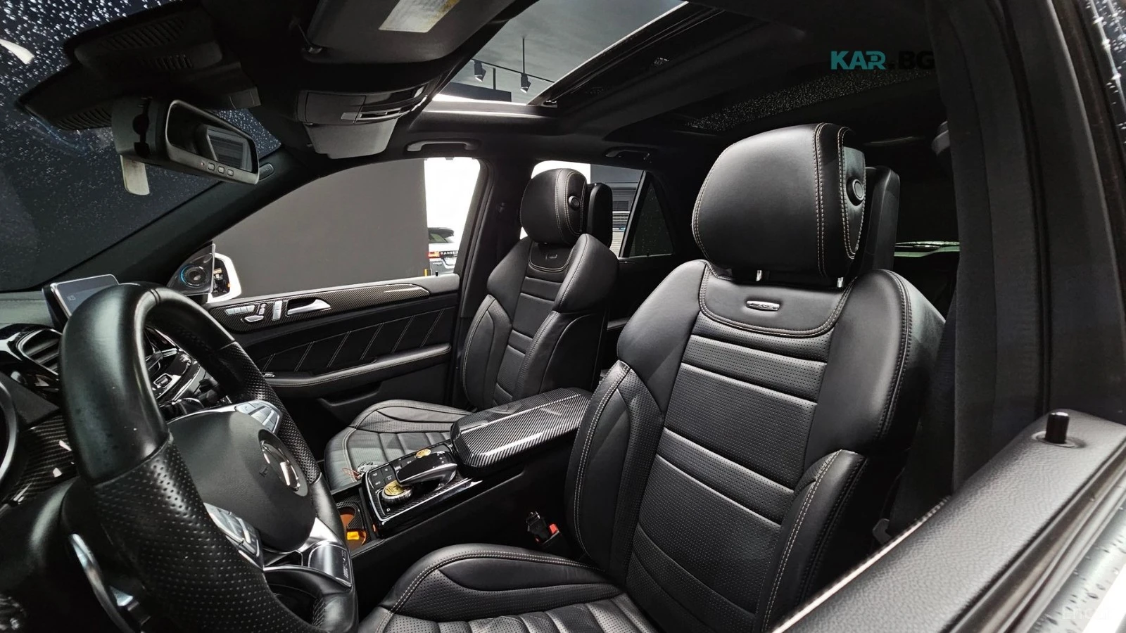 Mercedes-Benz GLE 4MATIC* КОЖА* ПОДГРЕВ* ОБДУХВ* BURMASTER* PANO* 36, снимка 17 - Автомобили и джипове - 54812948