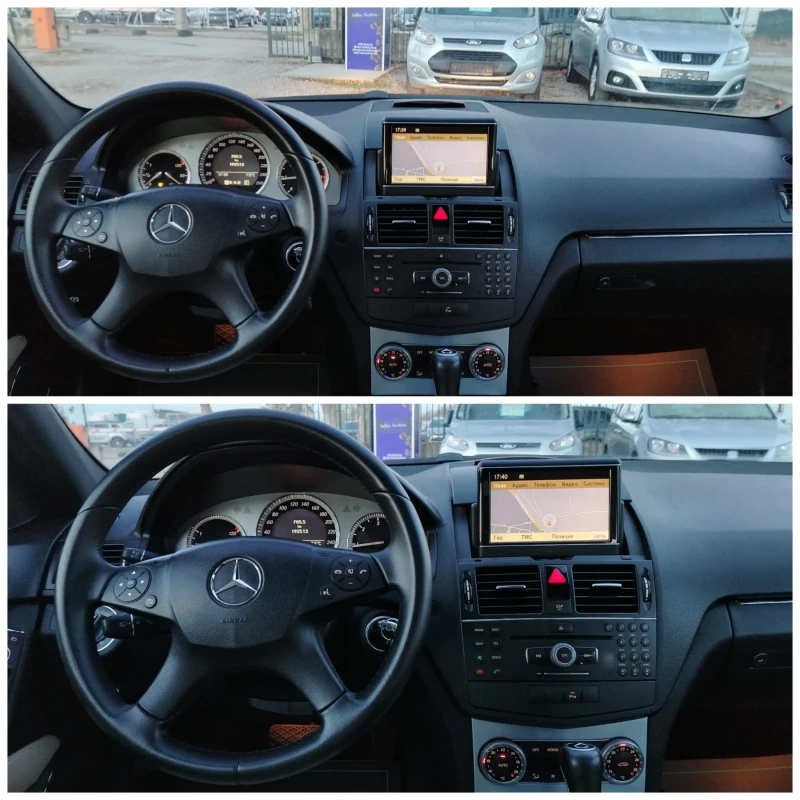 Mercedes-Benz C 220 2.2CDI-170к.с/АВТОМАТИК/НАВИГАЦИЯ/ПАНОРАМА!!! , снимка 9 - Автомобили и джипове - 48104400