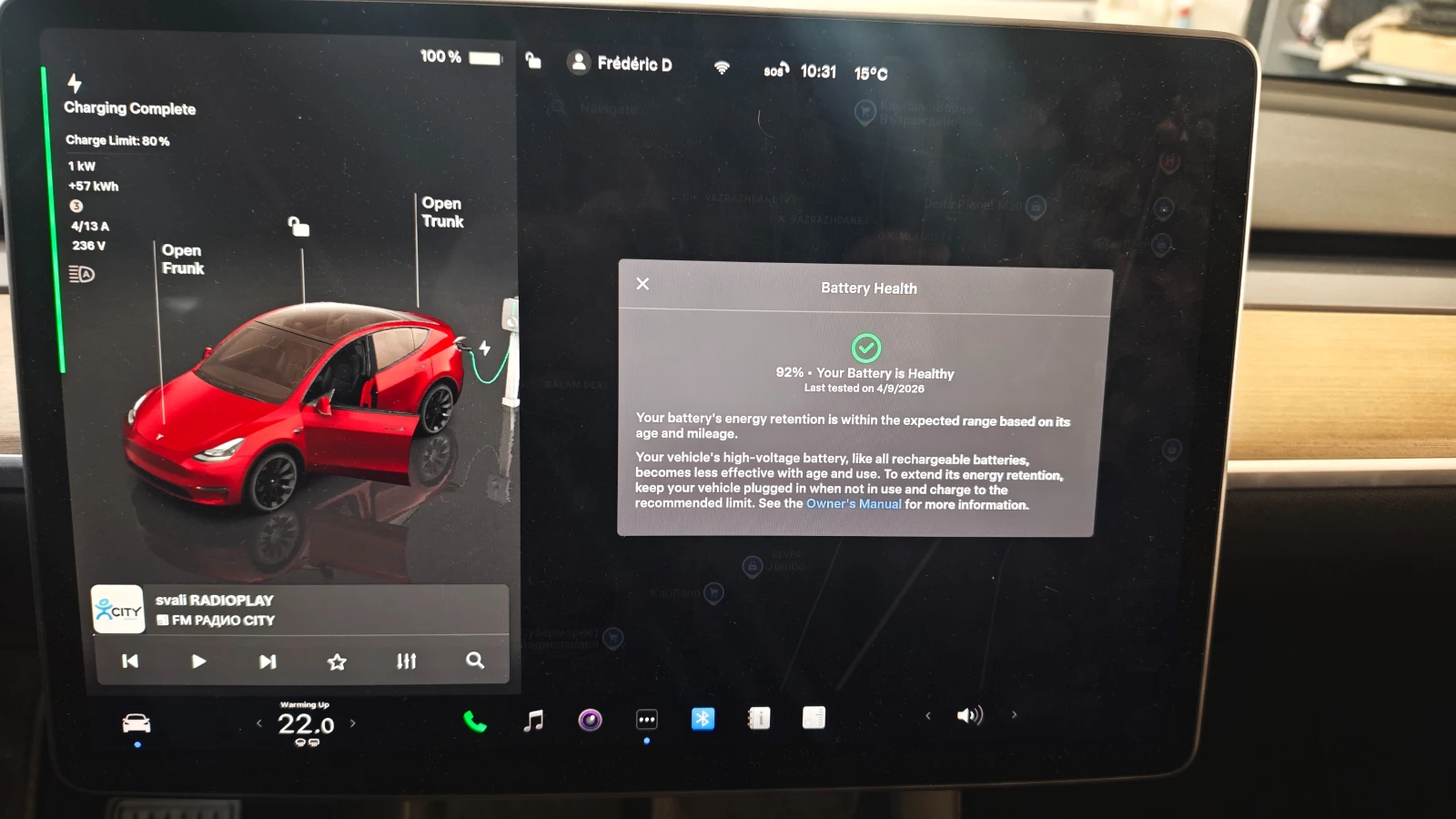 Tesla Model Y Long Range Dual Motor SOH 92%, снимка 17 - Автомобили и джипове - 53815861