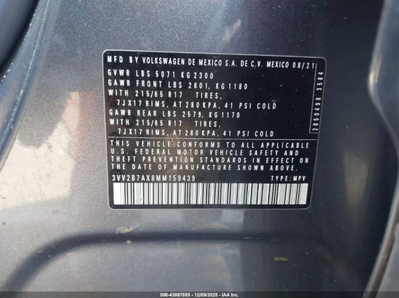 VW Tiguan 2.0L I-4 DI, DOHC, VVT, TURBO, 184HP All Wheel, снимка 16 - Автомобили и джипове - 52915339