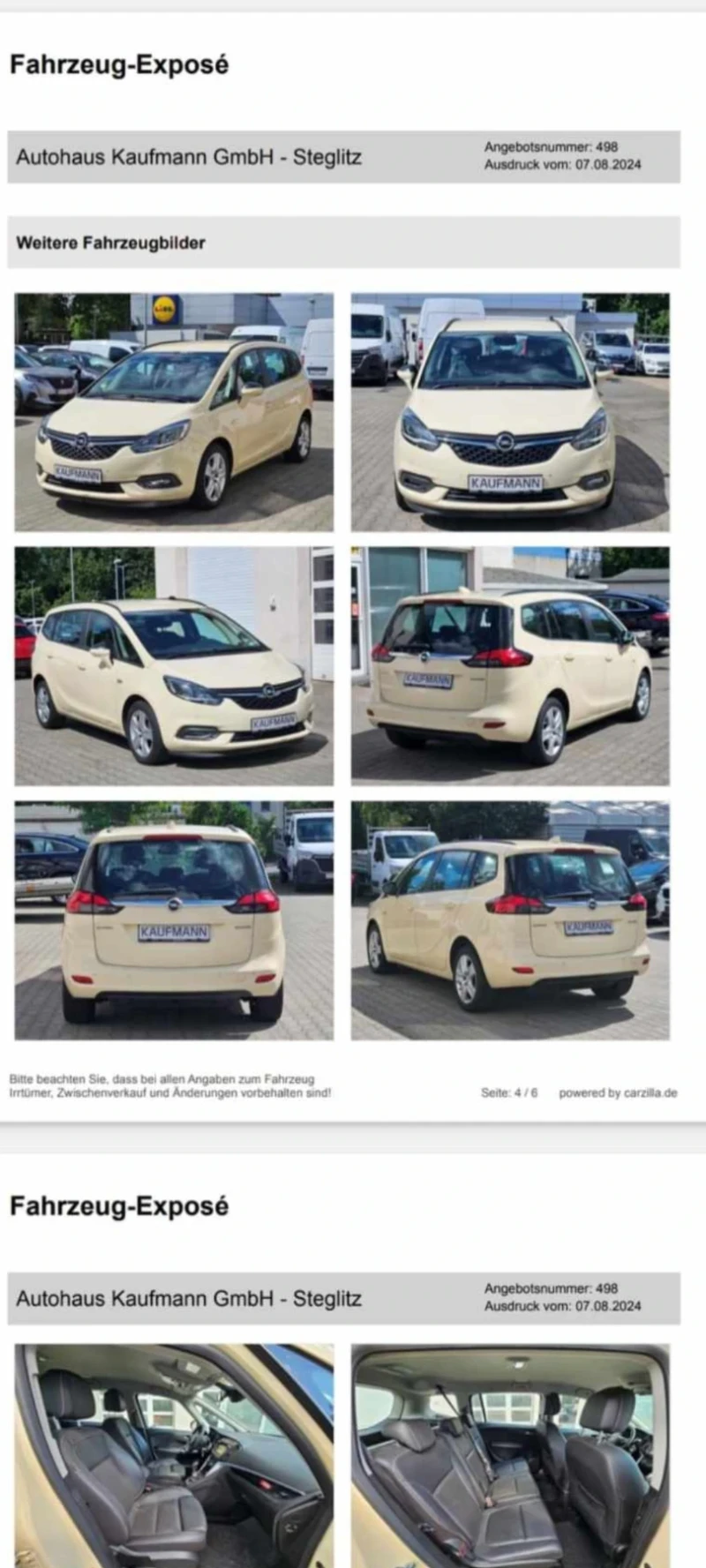 Opel Zafira, снимка 2 - Автомобили и джипове - 46998352