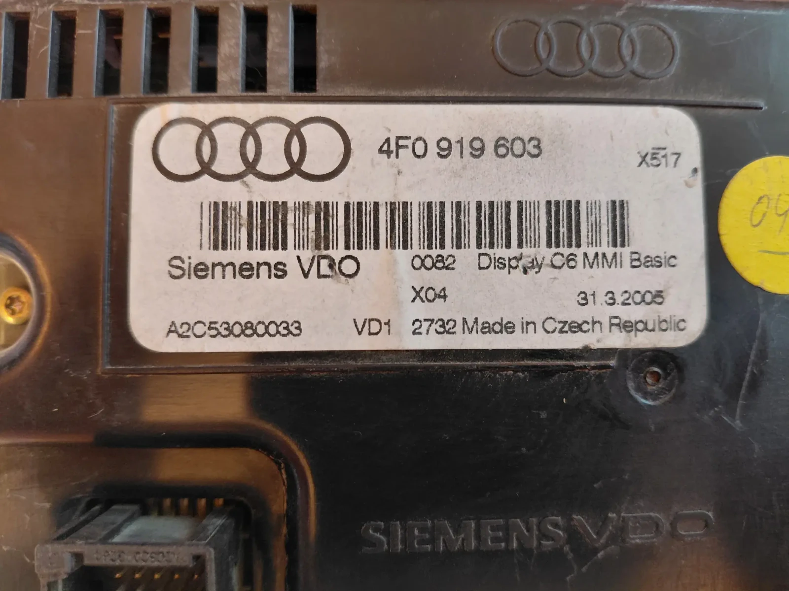 4F0919603 Дисплей навигация  AUDI A6 4F, Q7 A2C53080033S, A2C53080033, снимка 6 - Части - 56105341
