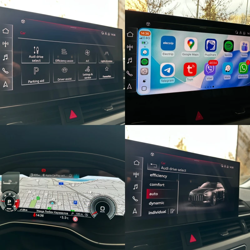 Audi A4 AllRoad 40TDI LED Digital Cockpit Кожа Distronic, снимка 13 - Автомобили и джипове - 52774184