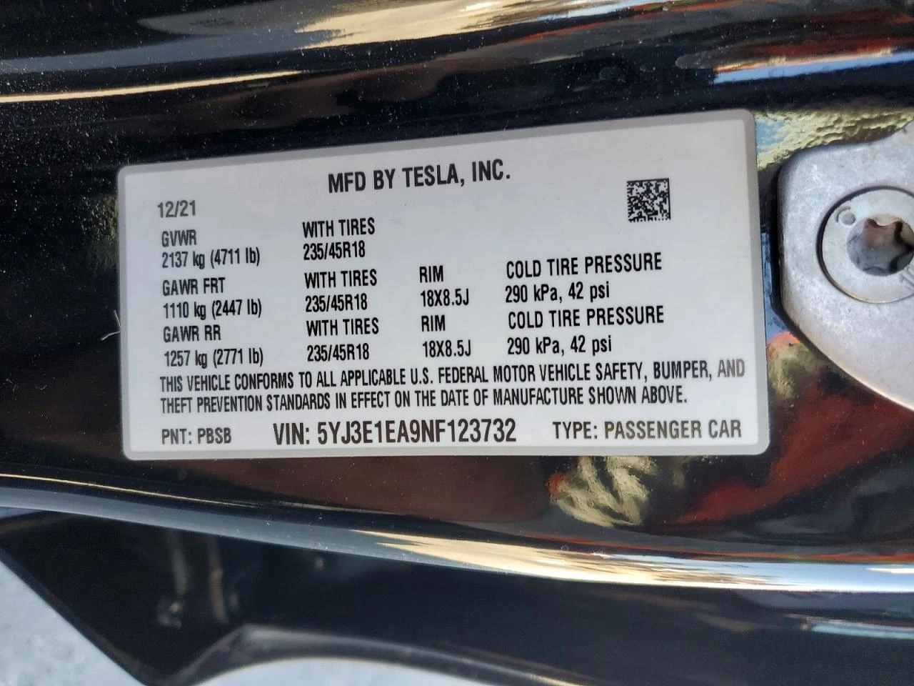 Tesla Model 3 LONG RANGE/RWD, снимка 12 - Автомобили и джипове - 56507968
