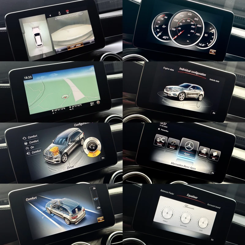 Mercedes-Benz GLC 350 d-AMG-9G-4M-Burmester-РЕАЛЕН ПРОБЕГ, снимка 13 - Автомобили и джипове - 51802076