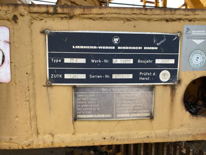 Кулокранове Liebherr 27K, снимка 4 - Индустриална техника - 52379924